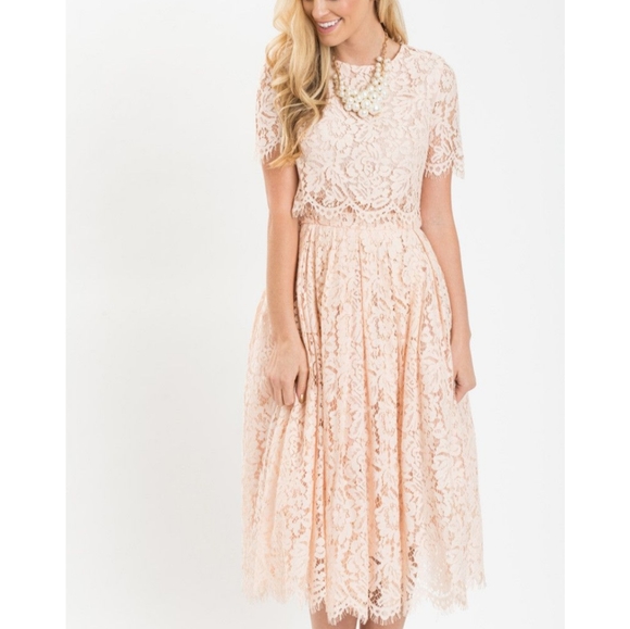 Blush Pink Morning Lavender Dress - Picture 1 of 8